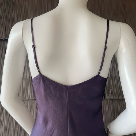 🔥Vintage Y2K 100% Silk Victorias Secret Purple Slip Dress Mini Camisole XS - Picture 7 of 13